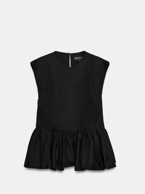 ZW COLLECTION SLEEVELESS PEPLUM TOP